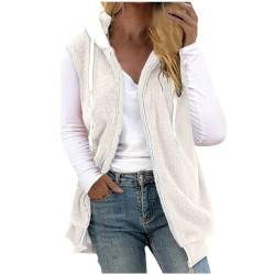 Woranb Damen Strickjacke Langer Wintermantel Warme Strickjacke Lässiges Top Einfarbig Plüsch Strickjacke Große Größe Pullover Jacke Knopf mit Taschen 3XL 44 01-Beige von Woranb