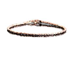 World Wide Gems Rose Gold Bracelet - Rose Gold Beaded Bracelet, Rose Gold Filled Bracelet, Rose Gold Bracelet Bridesmaid, Rose Gold Bracelet Wedding 1.5mm Code- WAR6085 von World Wide Gems