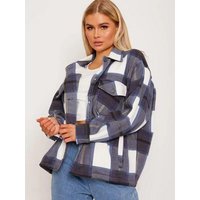 Worldclassca Flanellbluse Worldclassca Oversized Karo Hemd Hemdjacke Kariert Holzfällerhemd von Worldclassca