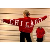 Worldclassca Hoodie Worldclassca Damen Oversized Hoodie Kapuzenpullover Sweatshirt CHICAGO von Worldclassca