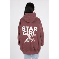 Worldclassca Hoodie Worldclassca Oversized Hoodie STAR GIRL Print Kapuzenpullover Washed von Worldclassca