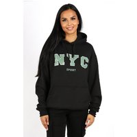 Worldclassca Hoodie Worldclassca Oversized NYC Sport Hoodie Print Kapuzenpullover Washed von Worldclassca