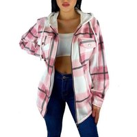 Worldclassca Karohemd Worldclassca DAMEN HEMDJACKE KARIERT MIT KAPUZE OVERSIZED HOLZFÄLLERHEMD HOODIE KAROHEMD BLOGGER XS-XL von Worldclassca