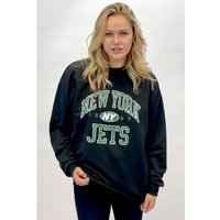 Worldclassca Longsweatshirt Worldclassca Damen Mädchen Oversized Sweatshirt Lounge Homewear Sweater Shirt Bedruckt Schriftzug NEW YORK JETS College Uni Farben Freizeit Sport Langarmshirt Oberteil Pulli Pullover Blogger S-L NEU von Worldclassca