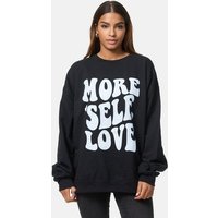 Worldclassca Longsweatshirt Worldclassca Oversized Sweatshirt Love Print Langarmshirt Pullover von Worldclassca