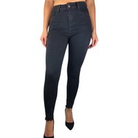 Worldclassca Skinny-fit-Jeans Worldclassca Damen Skinny Jeans high Waist Röhrenjeans Denim Damenjeans Hose Stretch Blogger Fashion Freizeithose Damenhose Party Hose MIT Tasche Used Look 34-48 XS-4XL von Worldclassca