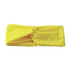 Worparsen Haarband für Damen, einfach, langlebig, weich, einfarbig, Gelb von Worparsen