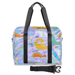 Galaxy Reisetasche für Damen und Herren, Farbe Dinosa Galaxy, Wochenende, Übernachtungstaschen, 32 l, große Reisetasche, Tragetasche für Sport, Fitnessstudio, Yoga, farbe, 32 L, Taschen-Organizer von WowPrint