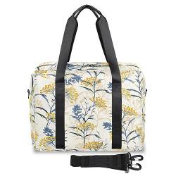 Herbst Beeren Blumen Reisetasche für Damen Herren Blumen Blätter Wochenende Übernachtung Taschen 32 L Große Reisetasche Tragetasche für Sport Gym Yoga, farbe, 32 L, Taschen-Organizer von WowPrint