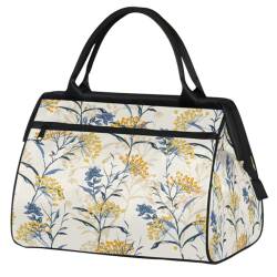 Herbst Berries Blumen Reisetasche für Damen Herren Kinder Mädchen Blumen Blätter Wochenende Übernachtung Taschen 24 L Reisetasche Tragetasche für Sport Gym Yoga, farbe, (24L) UK, Taschen-Organizer von WowPrint