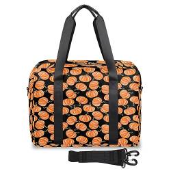 Herbst Kürbis Reisetasche für Damen Herren Herbst Kürbis Wochenende Übernachtung Taschen 32 L Große Reisetasche Tragetasche für Sport Gym Yoga, farbe, 32 L, Taschen-Organizer von WowPrint