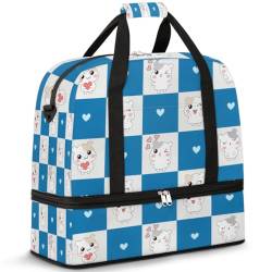 Niedliche Liebe Hamster Reisetasche für Damen Herren Wochenende Übernachtung Taschen Faltbar Nass Getrennt 47L Tragetasche für Sport Gym Yoga, farbe, 47L, Taschen-Organizer von WowPrint