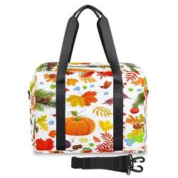 Reisetasche mit Herbst-Motiv, für Damen und Herren, Wochenende, Übernachtungstasche, 32 l, große Reisetasche, Kabinentasche für Sport, Fitnessstudio, Yoga, farbe, (32L) UK, Taschen-Organizer von WowPrint