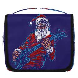 Rock Kulturbeutel für Damen, Herren, Kinder, Mädchen, Jungen, Weihnachtsmann-Weihnachts-Make-up-Kosmetiktasche, hängende Kulturbeutel, Kulturbeutel, Organizer, Duschtasche, farbe, 4.5 L, von WowPrint