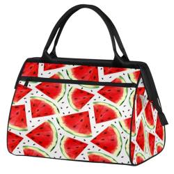 Sommer Wassermelone Reisetasche für Damen Herren Kinder Mädchen Obst Wassermelone Wochenende Übernachtung Taschen 24 L Reisetasche Tragetasche für Sport Gym Yoga, farbe, (24L) UK, Taschen-Organizer von WowPrint