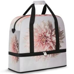 Spring Flower Floral Travel Duffle Bag for Women Men Weekend Overnight Bags Foldable Wet Separated 47L Tote Bag for Sports Gym Yoga, farbe, 47L, Taschen-Organizer von WowPrint