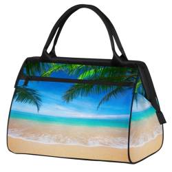 Tropische Palme Sommer Strand Reise Duffle Bag für Damen Herren Kinder Mädchen Wochenende Übernachtung Taschen 24 L Reisetasche Tragetasche für Sport Gym Yoga, farbe, (24L) UK, Taschen-Organizer von WowPrint