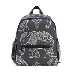 WowPrint Retro-Rucksack mit Elefanten-Motiv, handbemalt, für Kleinkinder, Mädchen, Jungen von WowPrint