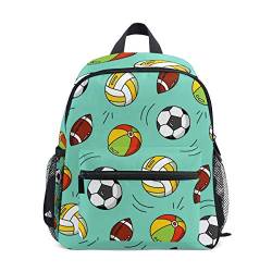 WowPrint Rucksack für Kinder, Sport, Fußball, Rugby, Kindergarten, Vorschule, Tasche für Kleinkinder, Mädchen, Jungen, mehrfarbig, Einheitsgröße von WowPrint