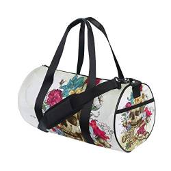 WowPrint Sporttasche, Motiv: Totenkopf, Tag der Toten, wasserdicht, Handtasche, Yoga-Tasche, Schultertasche, Wochenendtasche, Reisetasche, Reisetasche für Erwachsene, Männer, Frauen, Unisex, von WowPrint