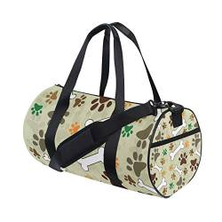 WowPrint Sporttasche, niedliches Tier, Hundepfotenabdruck, wasserdicht, Handtasche, Yoga-Tasche, Schultertasche, Wochenendtasche, Reisetasche, Reisetasche für Erwachsene, Männer, Frauen, Unisex, von WowPrint