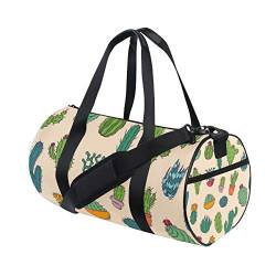 WowPrint Sporttasche / Turnbeutel mit Sukkulenten, Kaktus, wasserdicht, Handtasche, Yoga-Tasche, Schultertasche, Wochenendtasche, Reisetasche, Seesack für Erwachsene, Herren, Damen, Unisex, von WowPrint