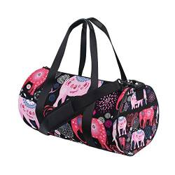 WowPrint Sporttasche / Turnbeutel mit Tiermotiv, Elefant, Blume, wasserdicht, Handtasche, Yoga, Schultertasche, Wochenendtasche, Reisetasche, Reisetasche für Erwachsene, Herren, Damen, Unisex, von WowPrint