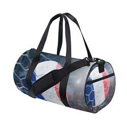 WowPrint Sporttasche Frankreich Fußball Sport Wasserdichte Handtasche Yoga Tasche Schulter Tote Wochenende Tasche Reise Reisetasche Seesack für Erwachsene Männer Frauen Unisex, mehrfarbig, von WowPrint