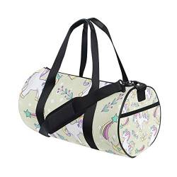 WowPrint Sporttasche mit niedlichem Einhorn, wasserdicht, Handtasche, Yogatasche, Schultertasche, Wochenendtasche, Reisetasche, Reisetasche, für Erwachsene, Herren, Damen, Unisex, mehrfarbig, von WowPrint