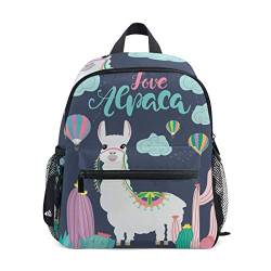 WowPrint Süßer Alpaka-Kaktus-Kinder-Rucksack für Kindergarten Vorschultasche für Kleinkinder Mädchen Jungen von WowPrint