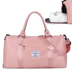 Wowcarbazole Reisetasche für Frauen Sporttasche Große Weekender Tasche Wasserdicht Gym Tote Bag mit Schuhfach Yoga Tasche Krankenhaus Taschen, Pink von Wowcarbazole