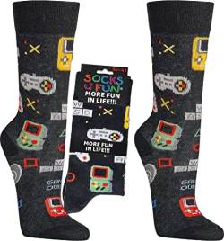 WOWERAT Witzige Socken „Gaming“, als Geschenkidee oder zum Selbertragen 2er-Bündel (Gr.36-41, „Gaming“) von Wowerat