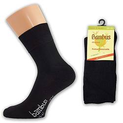 Wowerat 12 Paar superweiche Bambus Socken für Sie und Ihn - Optimaler Tragekomfort - Kein drückendes Gummi - Ideal für Business, Sport und Freizeit (39/42, Black) von Wowerat