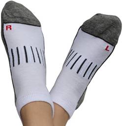 Wowerat 6 Paar Sport Sneaker Socken Damen Herren, Atmungsaktiv Antibakteriell, weiß, Gr. 43-46 von Wowerat