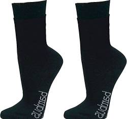 Wowerat BAMBUS-VISCOSE Wellness-Socken mit Frottee-Polstersohle 3er-BÜNDEL (Gr.43-46, schwarz) von Wowerat