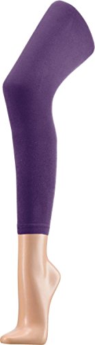 Wowerat Glatte Kinder Leggings aus Baumwolle | Single Jersey Farbe Lila Größe 116/122 von Wowerat