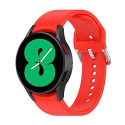 Wownadu 20mm Band Kompatibel für Samsung Galaxy Watch 6/5/4 (40mm 44mm), Galaxy Watch 3 41mm, Galaxy Watch 4 Classic (42mm 46mm) Armbänder Rot Silikon für Damen Herren Zubehör (Keine Uhr) von Wownadu