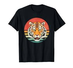 Bengal Tiger Shirt Retro Tiger Face Zoo Tier Tiger Lover T-Shirt von Wowsome!