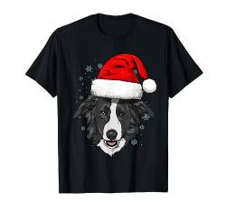 Border Collie Weihnachtsmütze für Jungen und Mädchen T-Shirt von Wowsome!