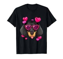 Dackel Valentinstag Herz Hundeliebhaber T-Shirt von Wowsome!