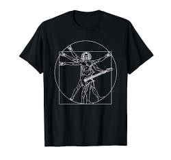 Gitarre Shirt Da Vinci Vitruvian Man Gitarrist Musiker T-Shirt von Wowsome!