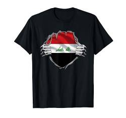 Irak T-Shirt Super irakische Flagge Irak Wurzeln Nahen Osten Land T-Shirt von Wowsome!