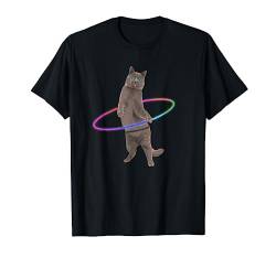 Seltsames Katzenhemd, tanzendes Kätzchen, Hula Hoop, Tanz, Katzenliebhaber T-Shirt von Wowsome!