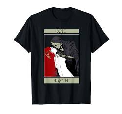 Tarotkarte Shirt Sensenmann Tod Kuss Blackcraft Okkult T-Shirt von Wowsome!