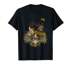 Triceratops Happy New Year 2021 New Years Eve Party T-Shirt von Wowsome!
