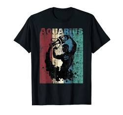 Aquarius Vintage Aquarius Retro Used-Look T-Shirt von Wowtastic!