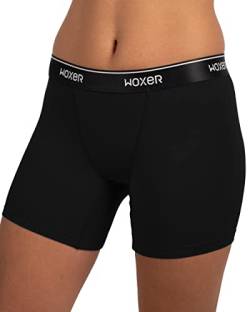 Woxer Baller Damen-Boxershorts, 12,7 cm, weich, scheuerfrei, keine Rollnaht, Schwarz 2.0, XL von Woxer