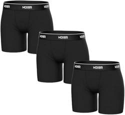 Woxer Baller Damen-Boxershorts, 12,7 cm, weich, scheuert Nicht, Keine Rollnaht, 3 Stück, Schwarz 2.0, XL von Woxer