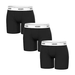 Woxer Baller Damen-Boxershorts, 12,7 cm, weich, scheuert nicht, keine Rollnaht, 3 Stück, Schwarz, XL von Woxer