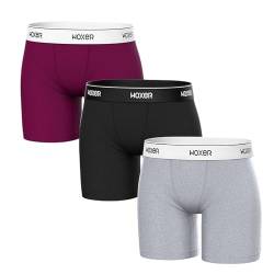 Woxer Damen-Boxershorts, Unterwäsche, Baller, 12,7 cm, Boyshorts, weich, scheuerfrei, keine Roll-Schrittlänge, 3er-Pack Rise Up, M von Woxer